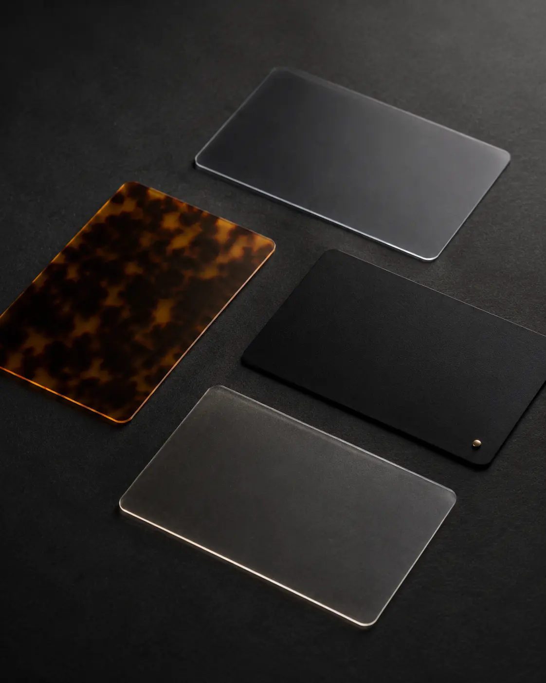 Thin identity cards made from translucent and patterned cellulose acetate